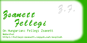 zsanett fellegi business card